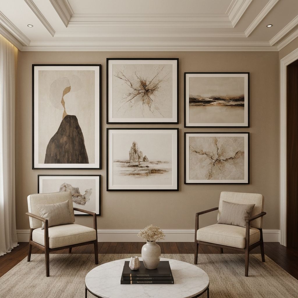 Curated art collection display